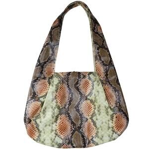 Revolve LPA Orange Bambi Snake Kisslock Frame Purse